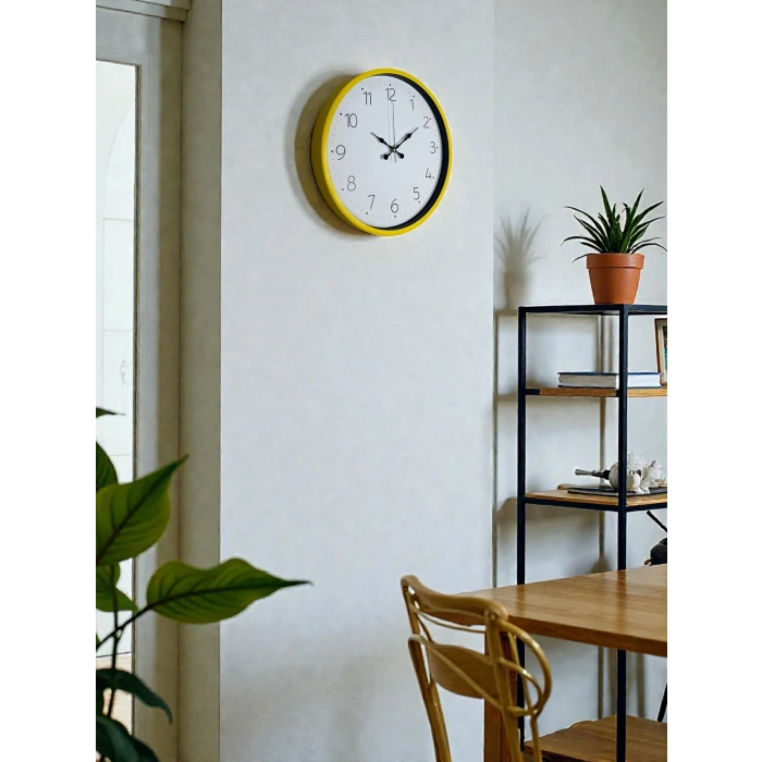 36 Cm Standart Sarı Duvar Saati