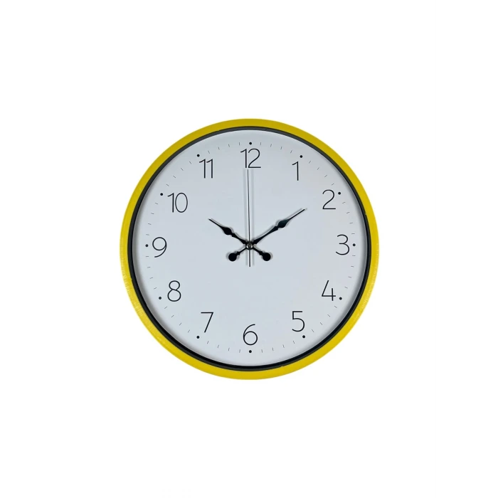 36 Cm Standart Sarı Duvar Saati