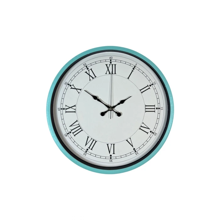 36 Cm Turkuaz Dekoratif Duvar Saati
