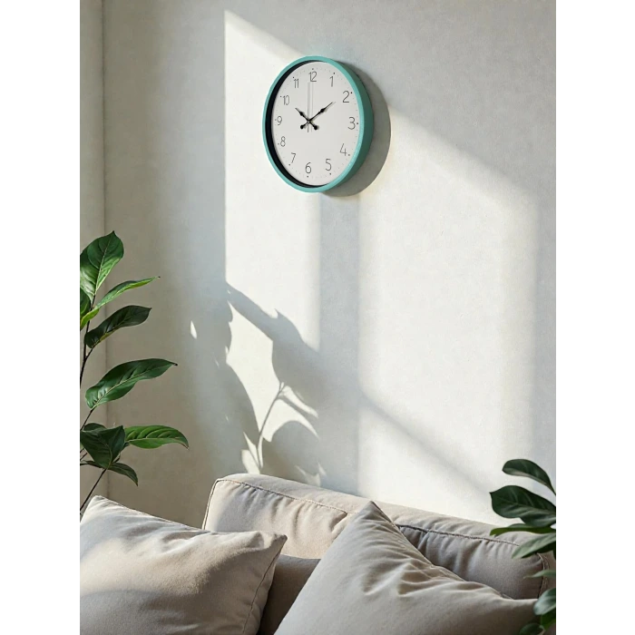 36 Cm Turkuaz Standart Duvar Saati