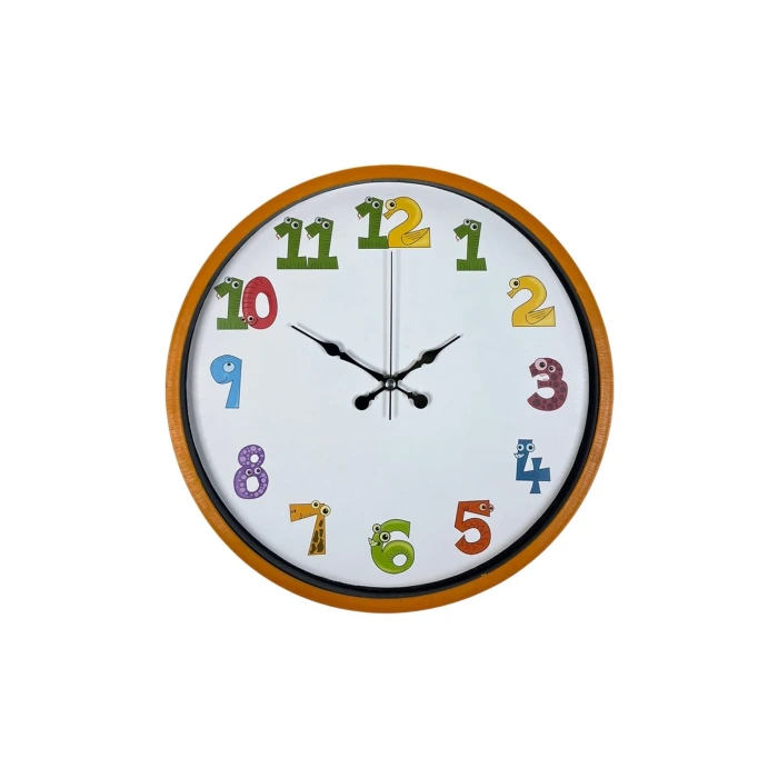 36 Cm Turuncu Çocuk Odası Duvar Saati