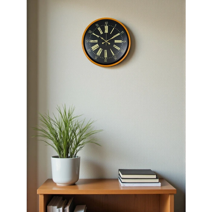 36 Cm Turuncu Dekoratif Duvar Saati