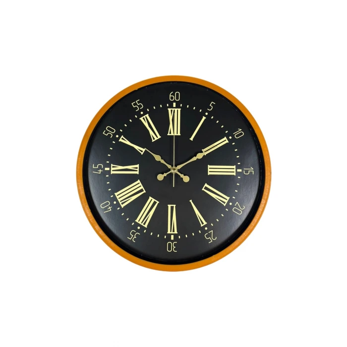 36 Cm Turuncu Dekoratif Duvar Saati