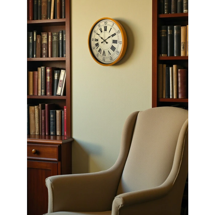 36 Cm Turuncu Nostalji Duvar Saati