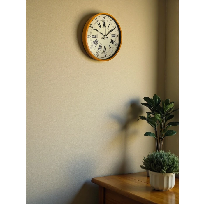 36 Cm Turuncu Nostalji Duvar Saati