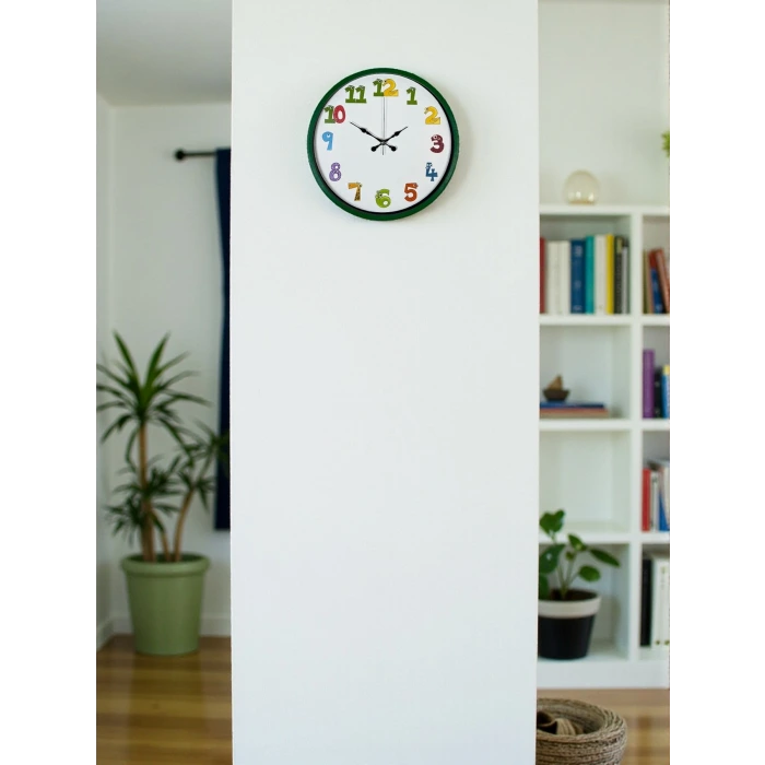 36 Cm Yeşil Çocuk Odası Duvar Saati