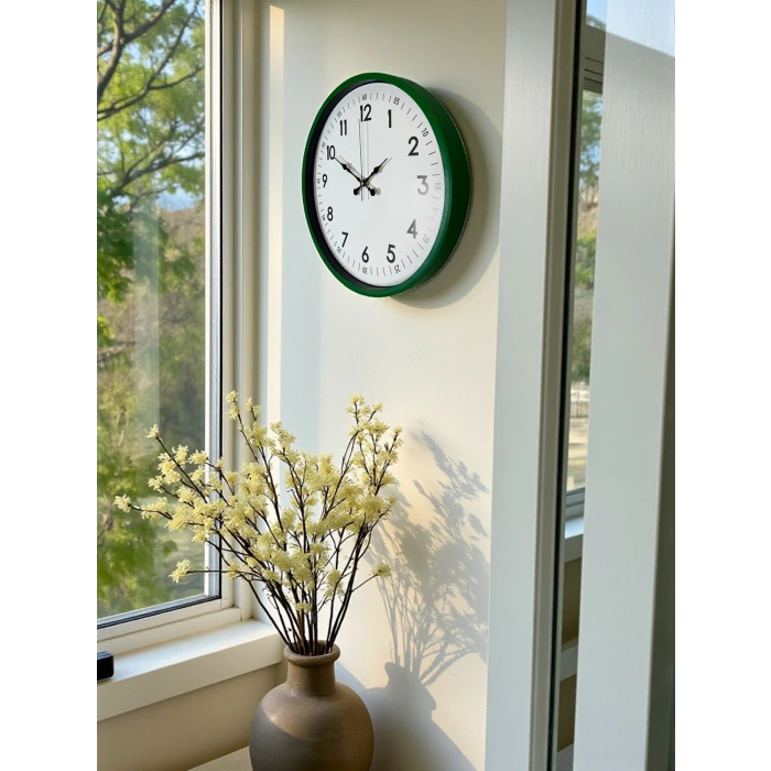 36 Cm Yeşil Dekoratif Duvar Saati