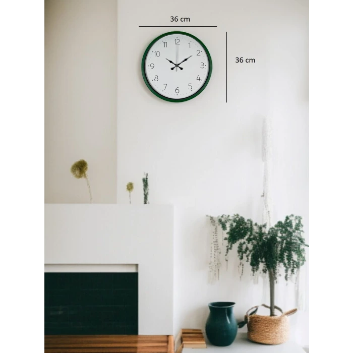 36 Cm Yeşil Dekoratif Duvar Saati