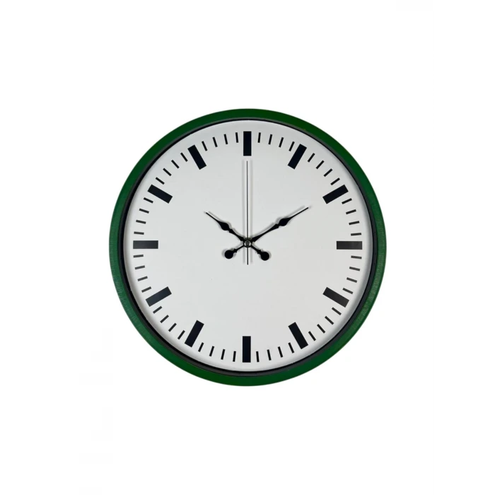 36 Cm Yeşil Sade Dekoratif Duvar Saati