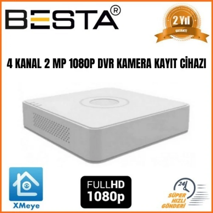 4 KANAL 2 MP 1080N DVR Kamera Kayıt Cihazı KD-244