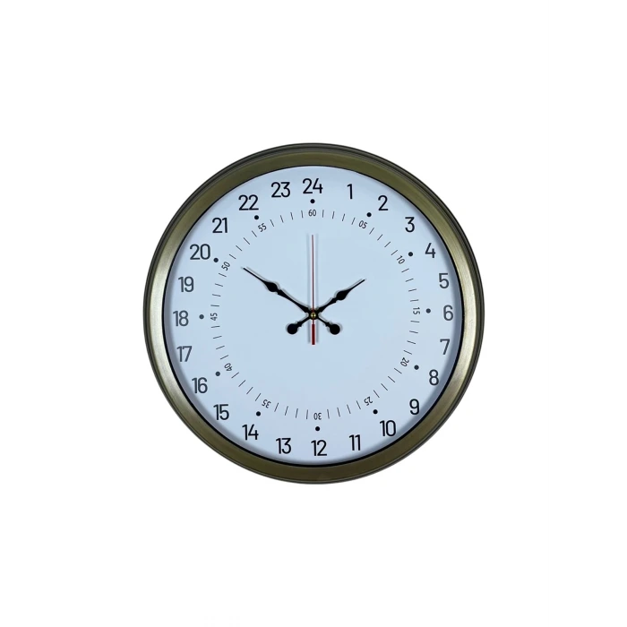 40 Cm Eskitme Metal 24 Saat Göstergeli Özel Tasarım Duvar Saati