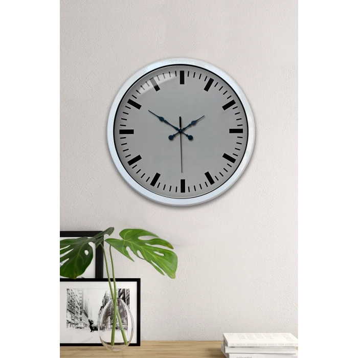 40 Cm Metal  Beyaz Modern Duvar Saati