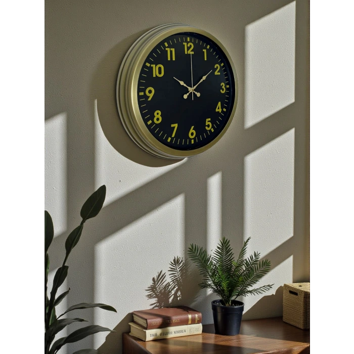 40 Cm Metal Eskitme Klasik Duvar Saati