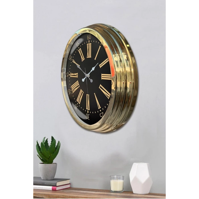 40 cm Metal Gold Roma Rakamlı Duvar Saati