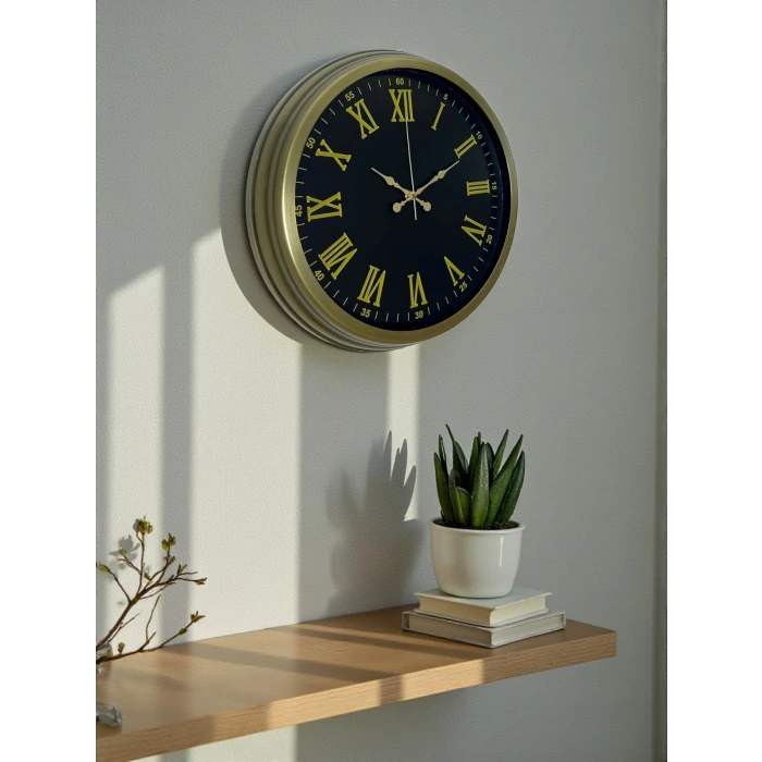 40 Cm Metal Vintage Roma Rakamlı Duvar Saati