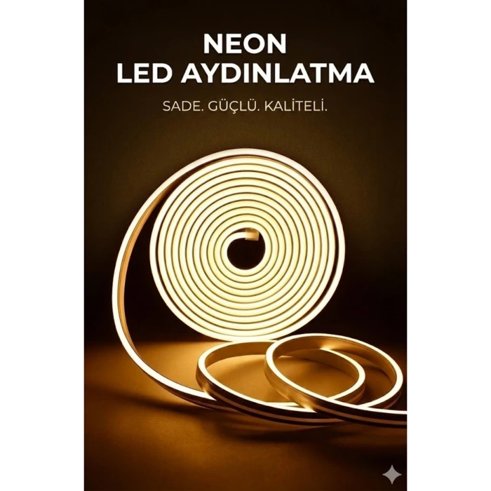 5 METRE Esnek Neon LED Şerit - 12V Dekoratif Ambiyans Aydınlatması TAK ÇALIŞTIR