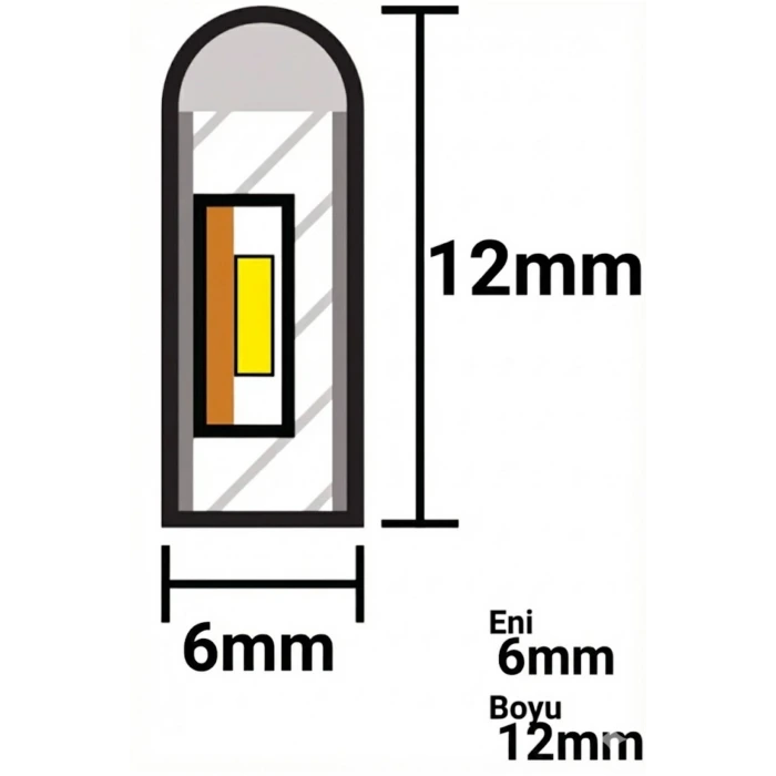 5 METRE Esnek Neon LED Şerit - 12V Dekoratif Ambiyans Aydınlatması TAK ÇALIŞTIR