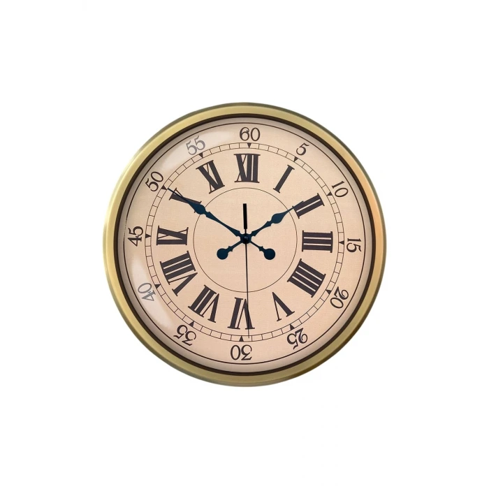 52 cm Eskitme Metal Roma Rakamlı Duvar Saati
