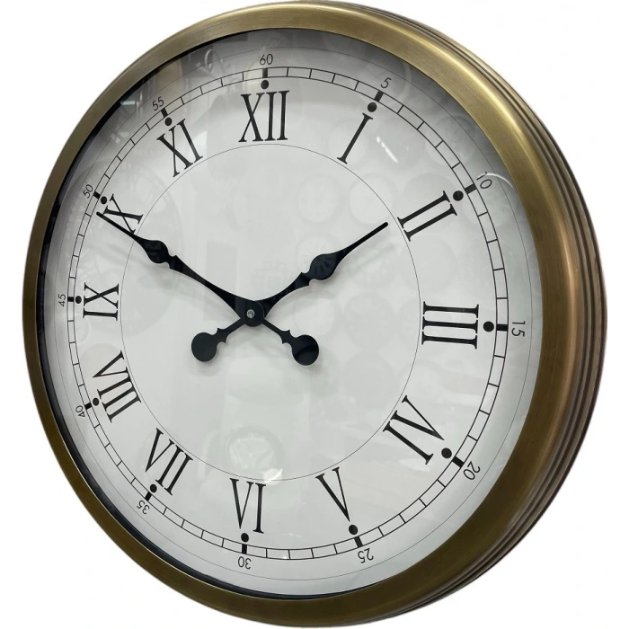 60 cm Eskitme Metal Retro Duvar Saati