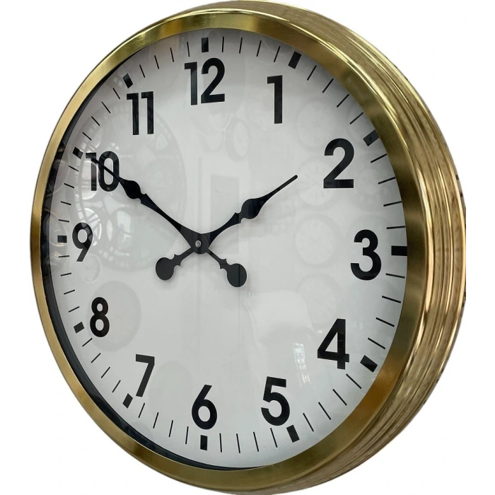 60 Cm Gold Metal Dekoratif Duvar Saati