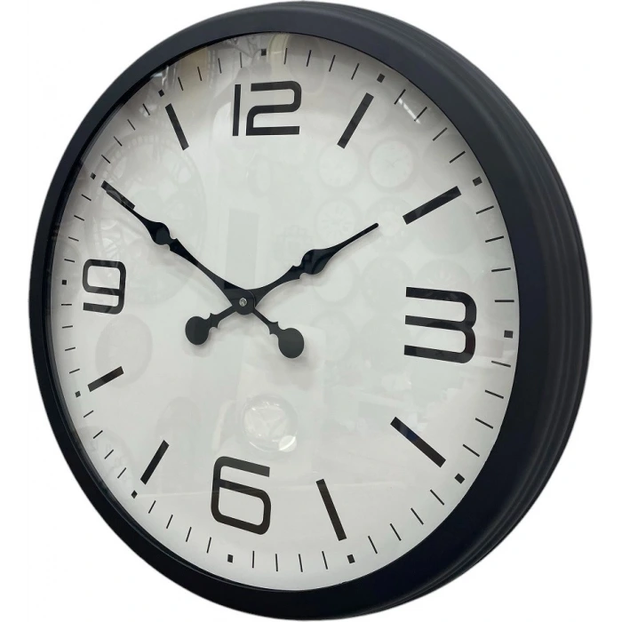 60 cm Siyah Metal Dizayn Duvar Saati