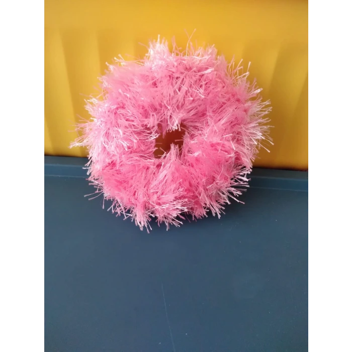 El Yapımı Saçaklı Pembe Saç Tokası – İpekyıldızı