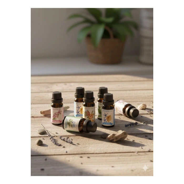 6’lı Esans Yağ Seti – Difüzör, Oda Kokusu, Mum ve Sabun Yapımına Uygun