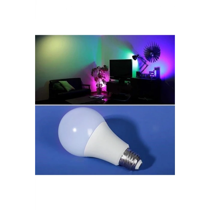 9w Uzaktan Kumandalı 15 Farklı Renk Seçenekli Led Ampul