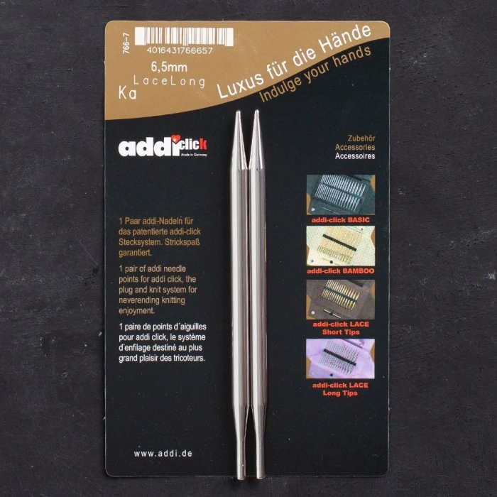 Addi Click 6.5mm 13cm Misinalı Dantel Şiş Ucu - 76