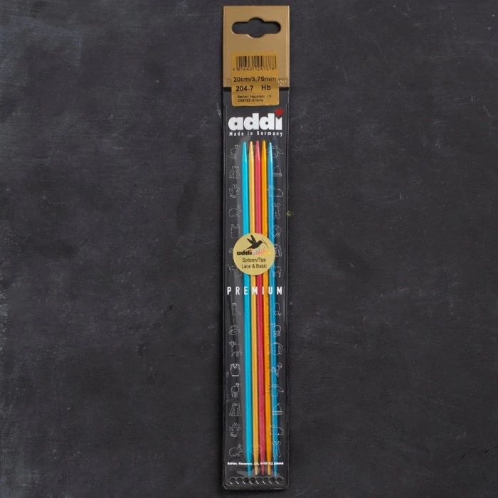 Addi Colibri 3,75mm 20cm Renkli Çorap Şişi - 204-7