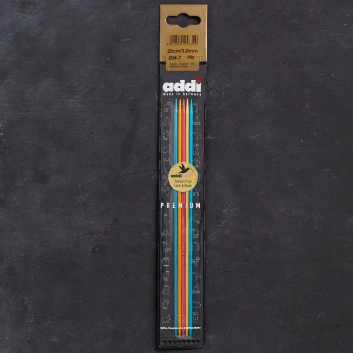 Addi Colibri 3mm 20cm Renkli Çorap Şişi - 204-7