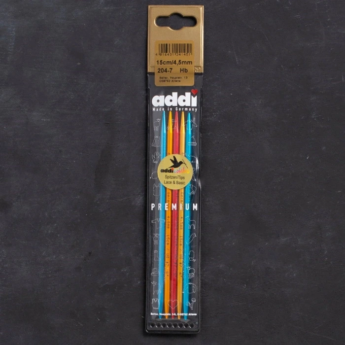 Addi Colibri 4,5mm 15cm Renkli Çorap Şişi - 204-7