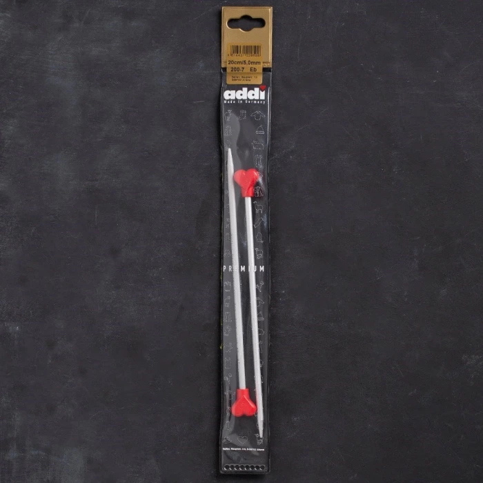 Addi Kalpli 5mm 20cm Klasik Alüminyum Örgü Şişi -