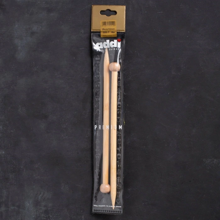 Addi Premium 10mm 25cm Bambu Örgü Şişi - 5007025-1