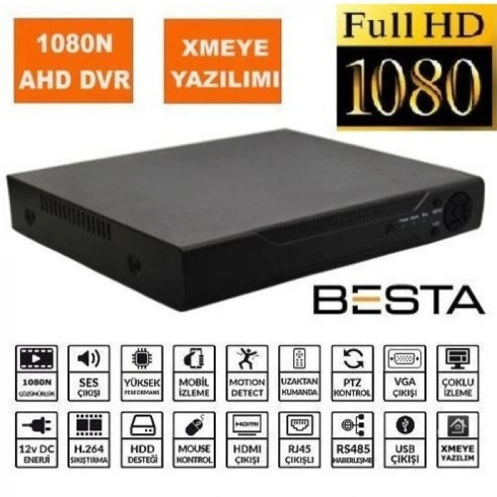 AHD DVR 16 Kanal Kamera Kayıt Cihazı Xmeye KD-516HD