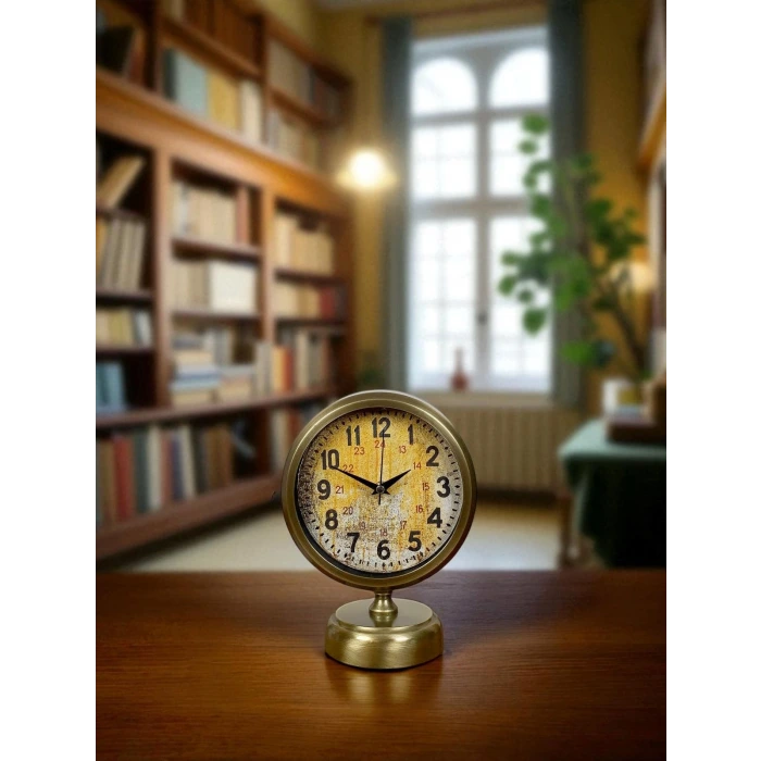 Antique Touch 25x20 Eskitme Metal Masa Saati