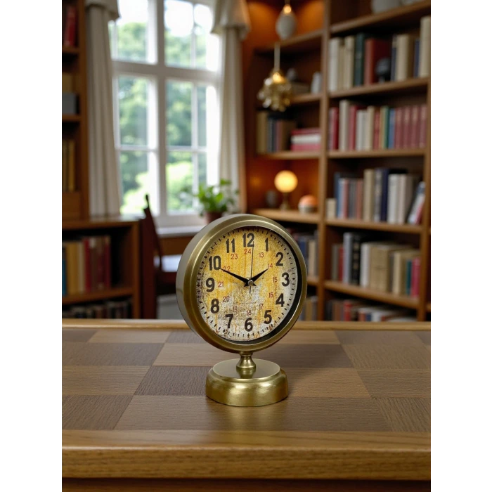 Antique Touch 25x20 Eskitme Metal Masa Saati