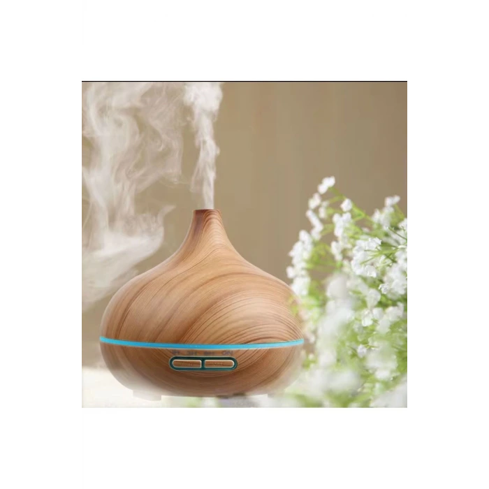 Aroma Difüzör Gece Işığı 7 Led Nemlendirici Kumandalı 550 ml Buhar Makinesi