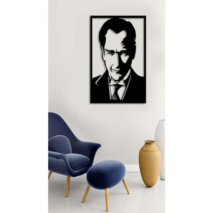 Atatürk Silüet Ahşap Duvar Tablosu