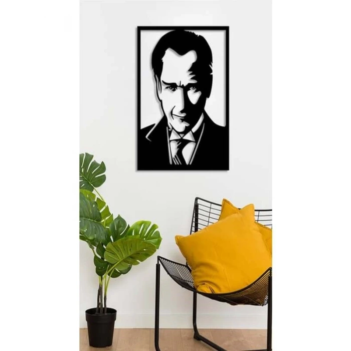 Atatürk Silüet Ahşap Duvar Tablosu