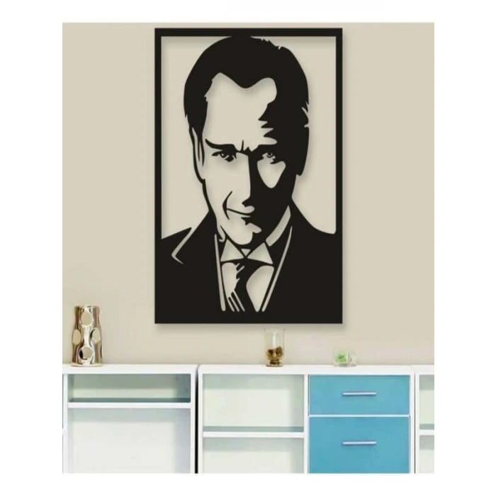 Atatürk Silüet Ahşap Duvar Tablosu