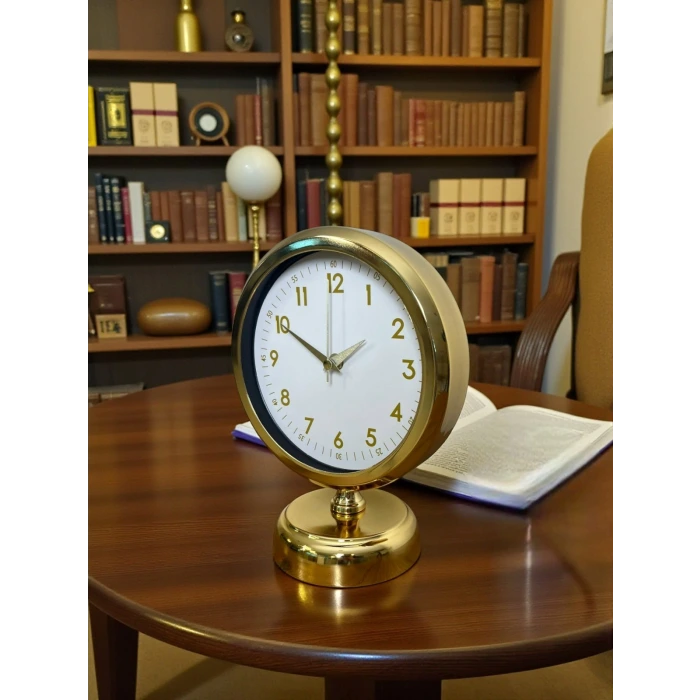 Aura Gold Modern 25 x 20 Cm Metal Masa Saati