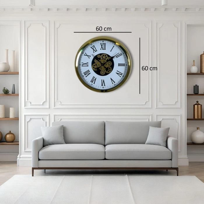 Aurelius Gold 60 Cm Çarklı Duvar Saati