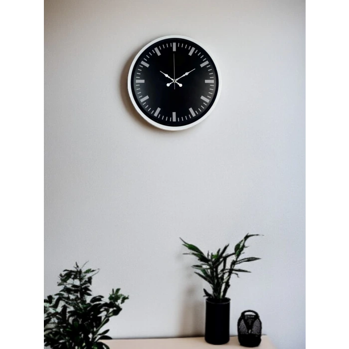 Beyaz 36 Cm Modern Duvar Saati