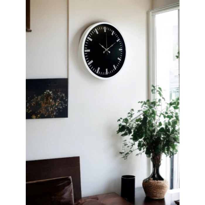 Beyaz 36 Cm Modern Duvar Saati