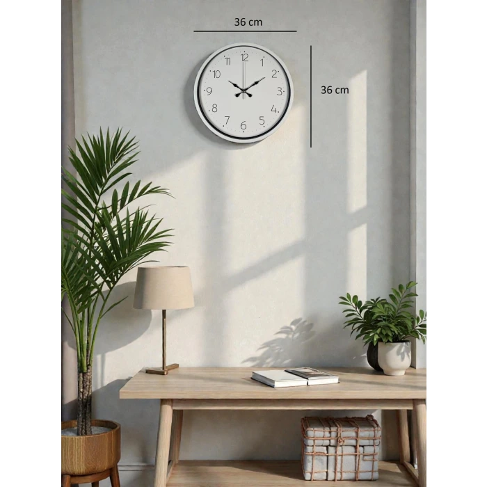 Beyaz 36 Cm Standart Duvar Saati