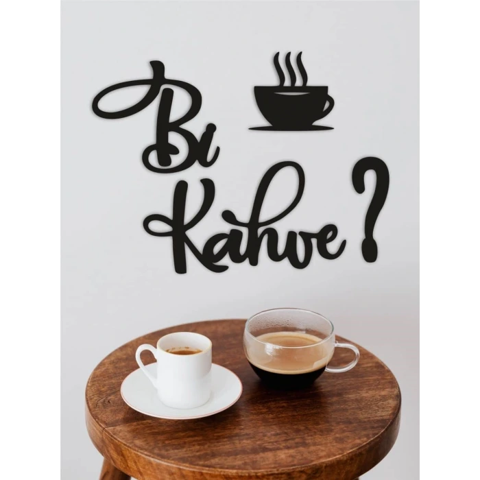 Bi Kahve? – Ahşap Duvar Dekoru