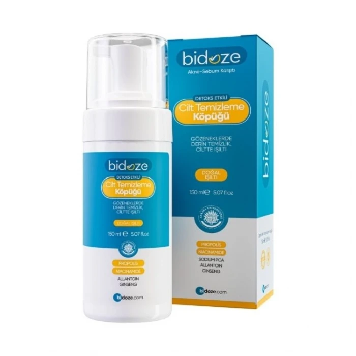 Bidoze Detoks Etkili Cilt Temizleme Köpüğü 150 Ml | Propolis Kolajen ve Ginseng