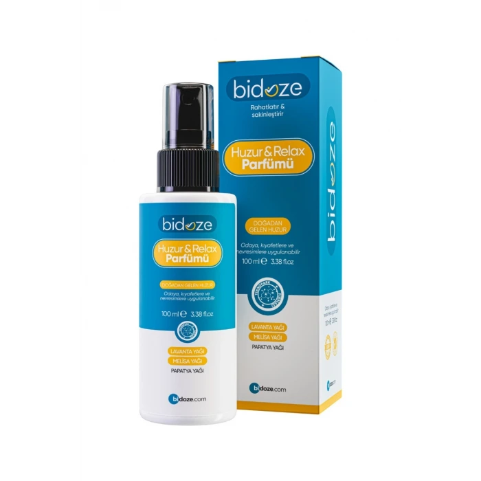 Bidoze Huzur & Relax Parfümü 100 Ml. | Sakinleştirici Uyku ve Yastık Spreyi