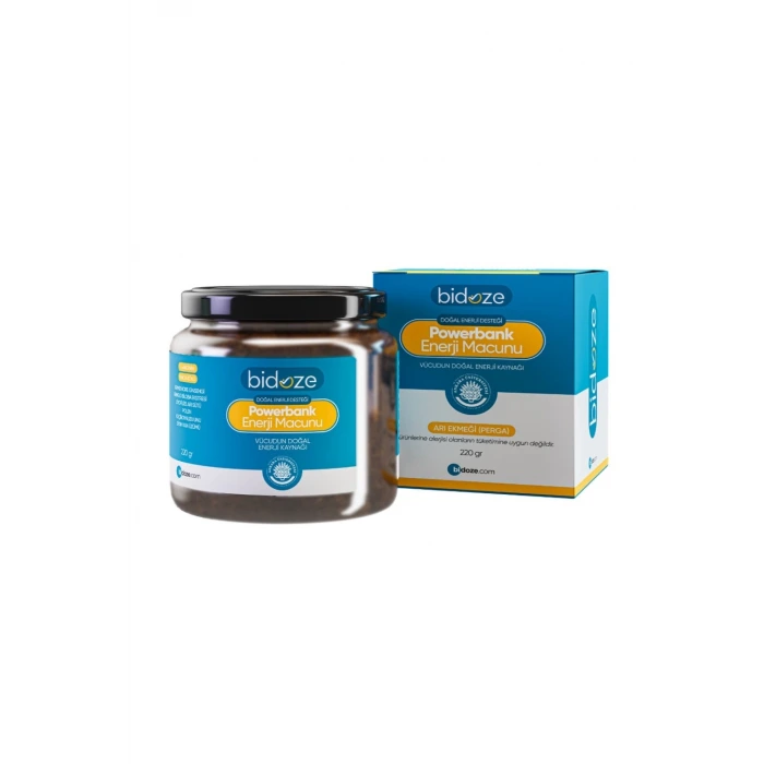 Bidoze Powerbank Enerji Macunu 220 Gr. | Arı Ekmeği, Ginseng & Arı Sütü İçerikli Doğal Enerji Macunu